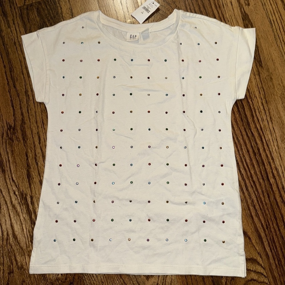 Gap kids girls set of two rhinestone embellished T-shirts, and joggers NWT